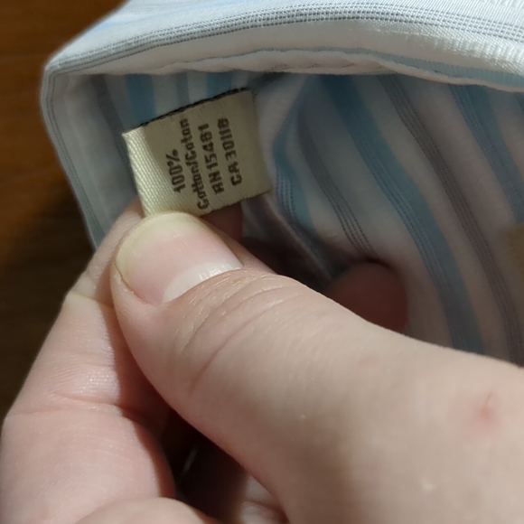 Blue and White Striped Oxford Style Shirt Tommy Bahama - Picture 17 of 17
